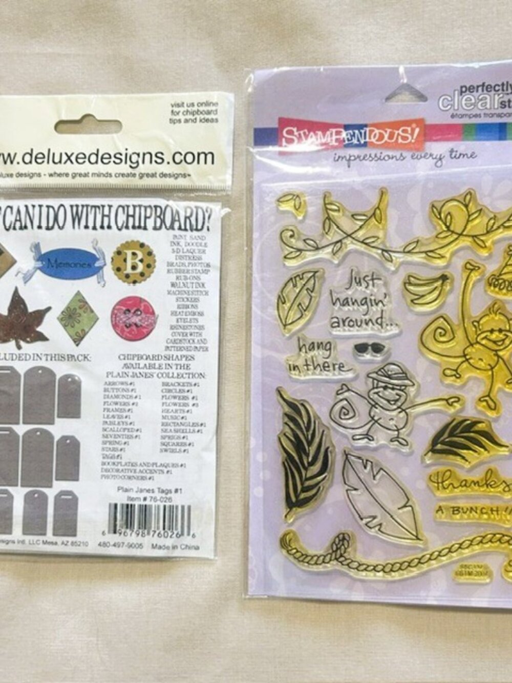 Stampendous Perfectly Clear Stamps and Delux Designs Plain Janes Read